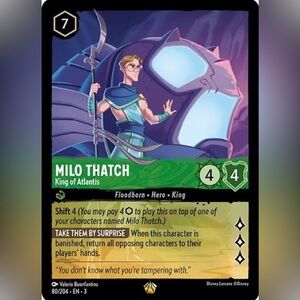 Disney Lorcana Milo Thatch Legendary 80/204 EN 3 Non Foil Card